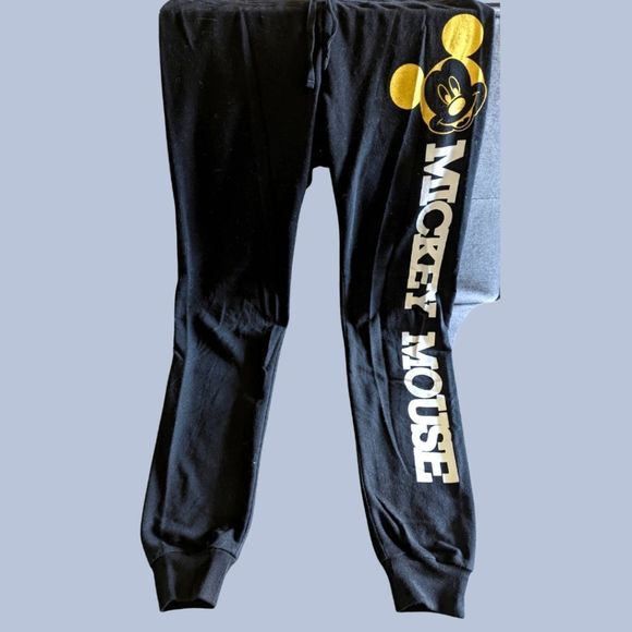 Mickey Mouse Disney black women's sweatpants size small - Picture 1 of 6